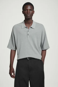 COS OVERSIZED RIBBED-KNIT POLO SHIRT- Polo Shirts | Sweaters & Cardigans