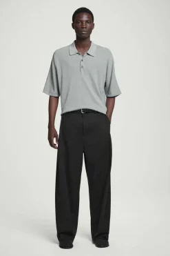 COS OVERSIZED RIBBED-KNIT POLO SHIRT- Polo Shirts | Sweaters & Cardigans
