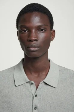 COS OVERSIZED RIBBED-KNIT POLO SHIRT- Polo Shirts | Sweaters & Cardigans