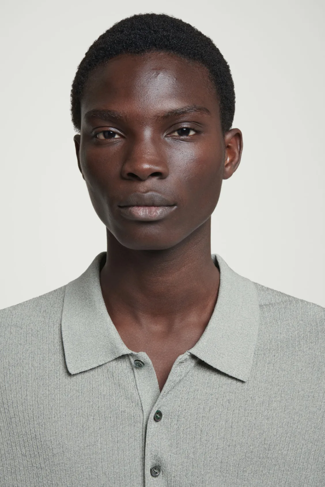 COS OVERSIZED RIBBED-KNIT POLO SHIRT- Polo Shirts | Sweaters & Cardigans