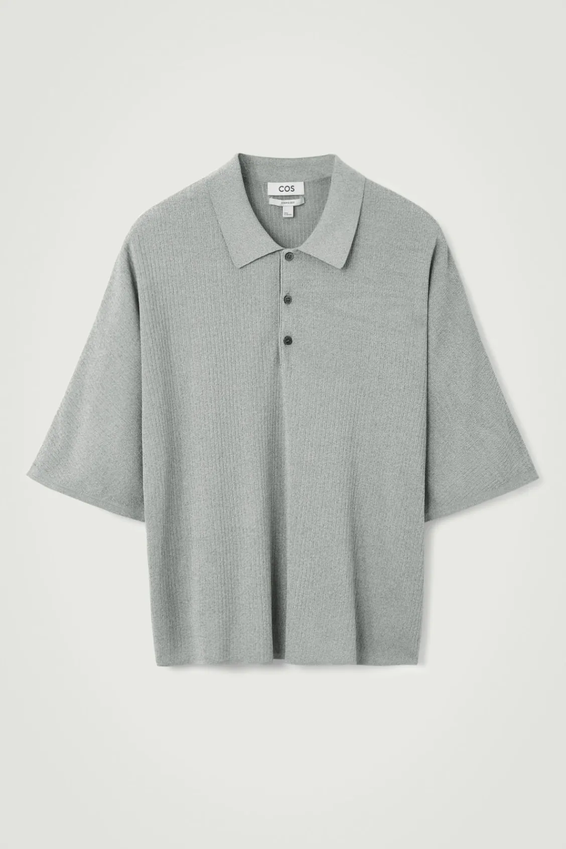 COS OVERSIZED RIBBED-KNIT POLO SHIRT- Polo Shirts | Sweaters & Cardigans