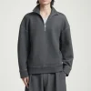 COS OVERSIZED SCUBA-JERSEY HALF-ZIP SWEATSHIRT- Sweatshirts & Hoodies