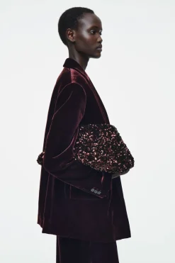 COS OVERSIZED SEQUINED FRAMED CLUTCH-Women Bags
