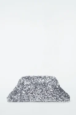 COS OVERSIZED SEQUINED FRAMED CLUTCH-Women Bags