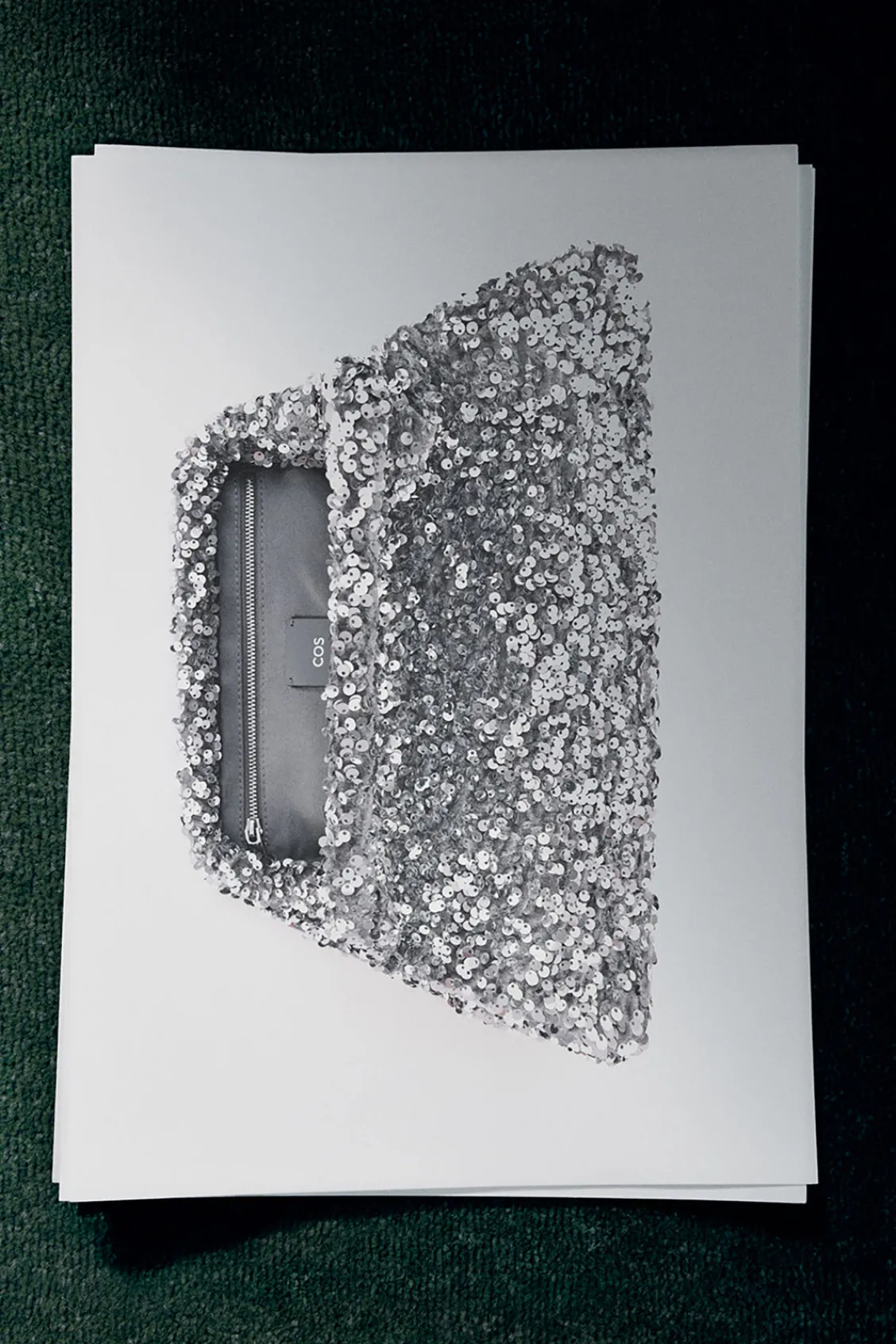 COS OVERSIZED SEQUINED FRAMED CLUTCH-Women Bags