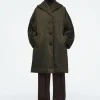 COS OVERSIZED SHAWL-COLLAR PADDED COAT-Women Coats & Jackets