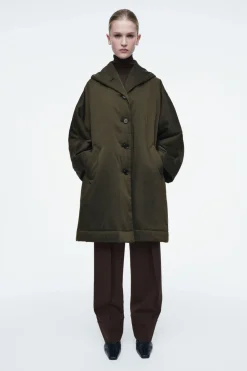 COS OVERSIZED SHAWL-COLLAR PADDED COAT-Women Coats & Jackets