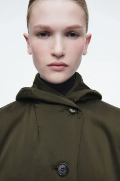 COS OVERSIZED SHAWL-COLLAR PADDED COAT-Women Coats & Jackets