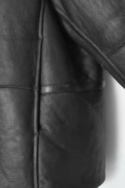 COS OVERSIZED SHEARLING AVIATOR JACKET-Women Coats & Jackets