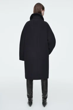 COS OVERSIZED SINGLE-BREASTED WOOL COAT-Women Coats & Jackets