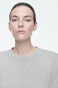 COS OVERSIZED SPARKLY MERINO WOOL SWEATER-Women Sweaters & Cardigans