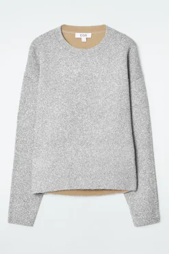 COS OVERSIZED SPARKLY MERINO WOOL SWEATER-Women Sweaters & Cardigans