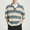 COS OVERSIZED STRIPED POLO SHIRT- Polo Shirts