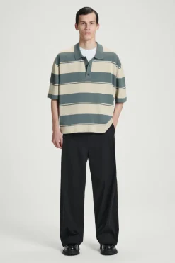 COS OVERSIZED STRIPED POLO SHIRT- Polo Shirts