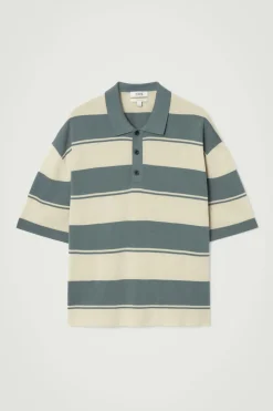 COS OVERSIZED STRIPED POLO SHIRT- Polo Shirts