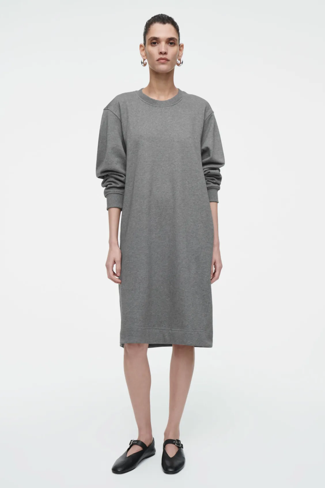 COS OVERSIZED SWEATSHIRT MIDI DRESS-Women Dresses & Jumpsuits