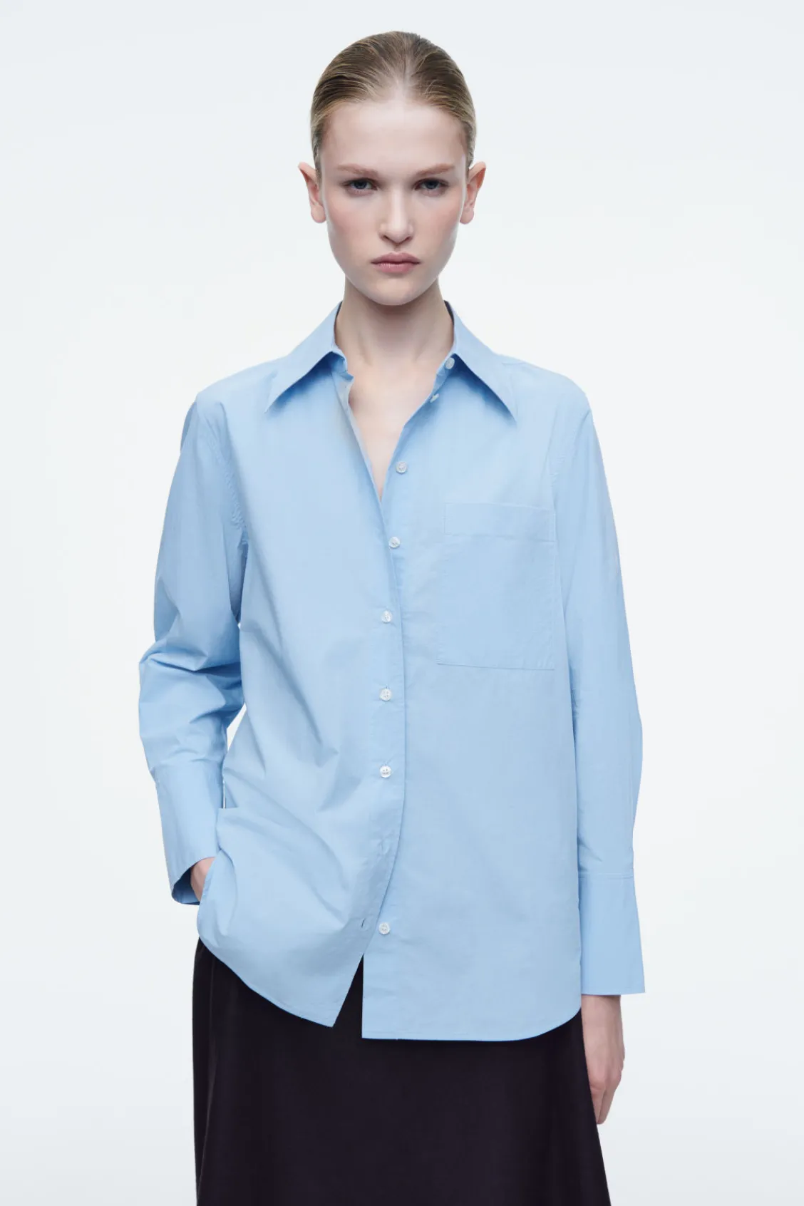 COS OVERSIZED TAILORED SHIRT-Women Shirts & Blouses | Tops