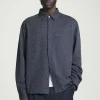COS OVERSIZED TEXTURED COTTON OVERSHIRT- Shirts