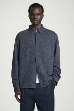 COS OVERSIZED TEXTURED COTTON OVERSHIRT- Shirts