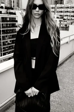 COS OVERSIZED TIE-FRONT BLAZER-Women Coats & Jackets