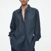 COS OVERSIZED TWILL SHIRT-Women Shirts & Blouses | Tops