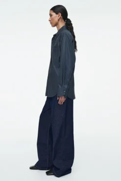 COS OVERSIZED TWILL SHIRT-Women Shirts & Blouses | Tops