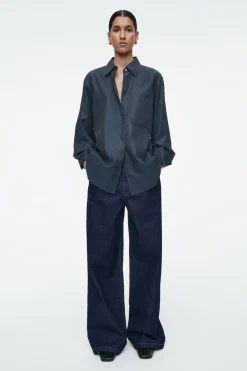 COS OVERSIZED TWILL SHIRT-Women Shirts & Blouses | Tops