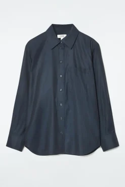 COS OVERSIZED TWILL SHIRT-Women Shirts & Blouses | Tops