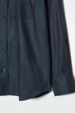 COS OVERSIZED TWILL SHIRT-Women Shirts & Blouses | Tops