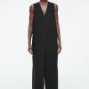 COS OVERSIZED V-NECK JUMPSUIT-Women Dresses & Jumpsuits | Pants