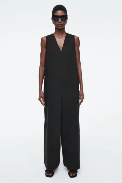 COS OVERSIZED V-NECK JUMPSUIT-Women Dresses & Jumpsuits | Pants