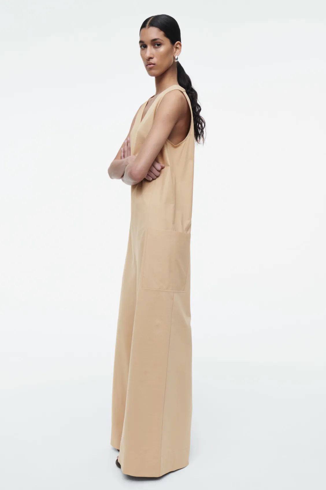 COS OVERSIZED V-NECK JUMPSUIT-Women Dresses & Jumpsuits | Pants