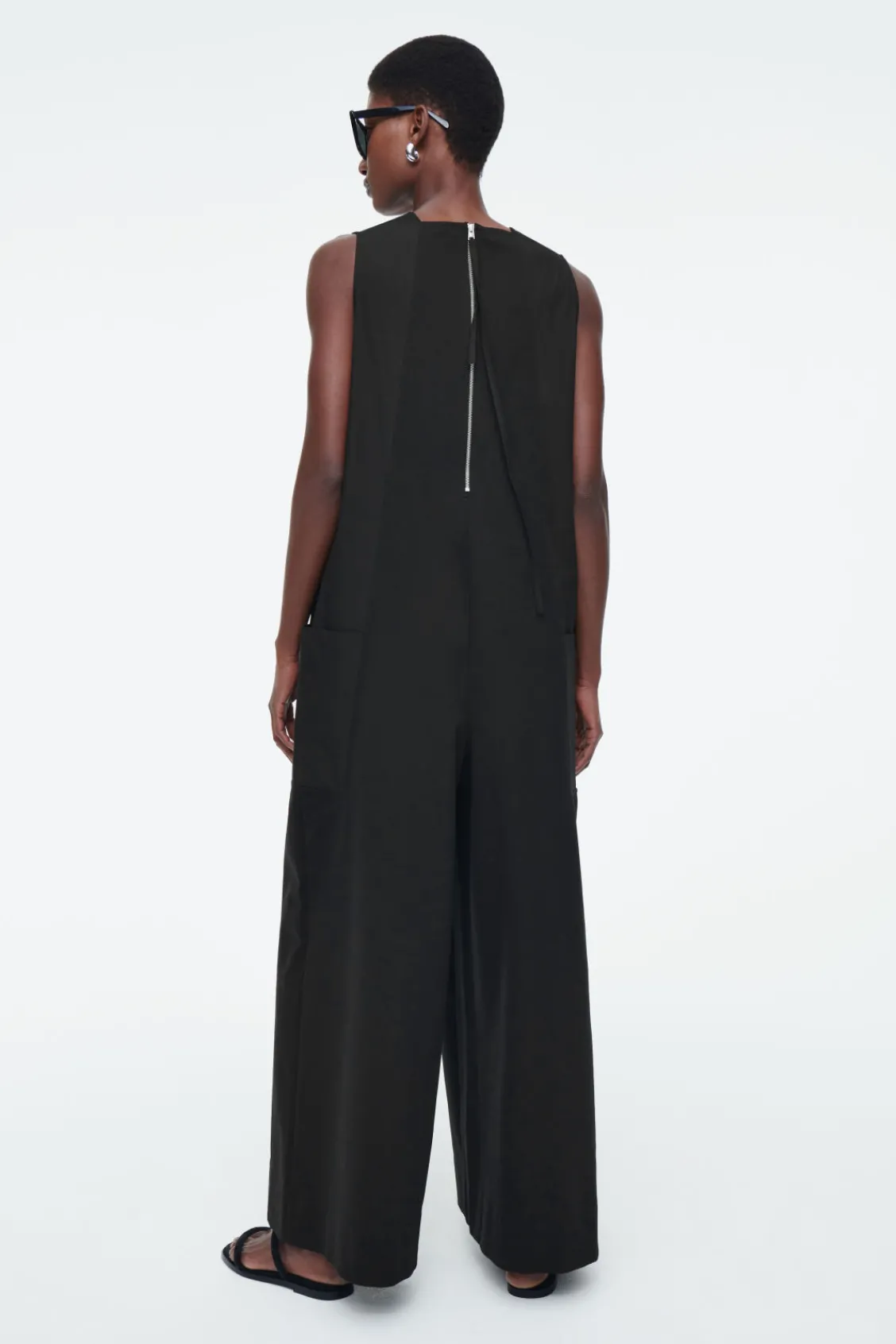 COS OVERSIZED V-NECK JUMPSUIT-Women Dresses & Jumpsuits | Pants