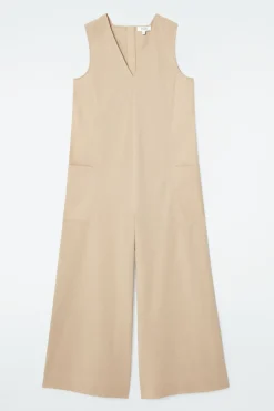 COS OVERSIZED V-NECK JUMPSUIT-Women Dresses & Jumpsuits | Pants