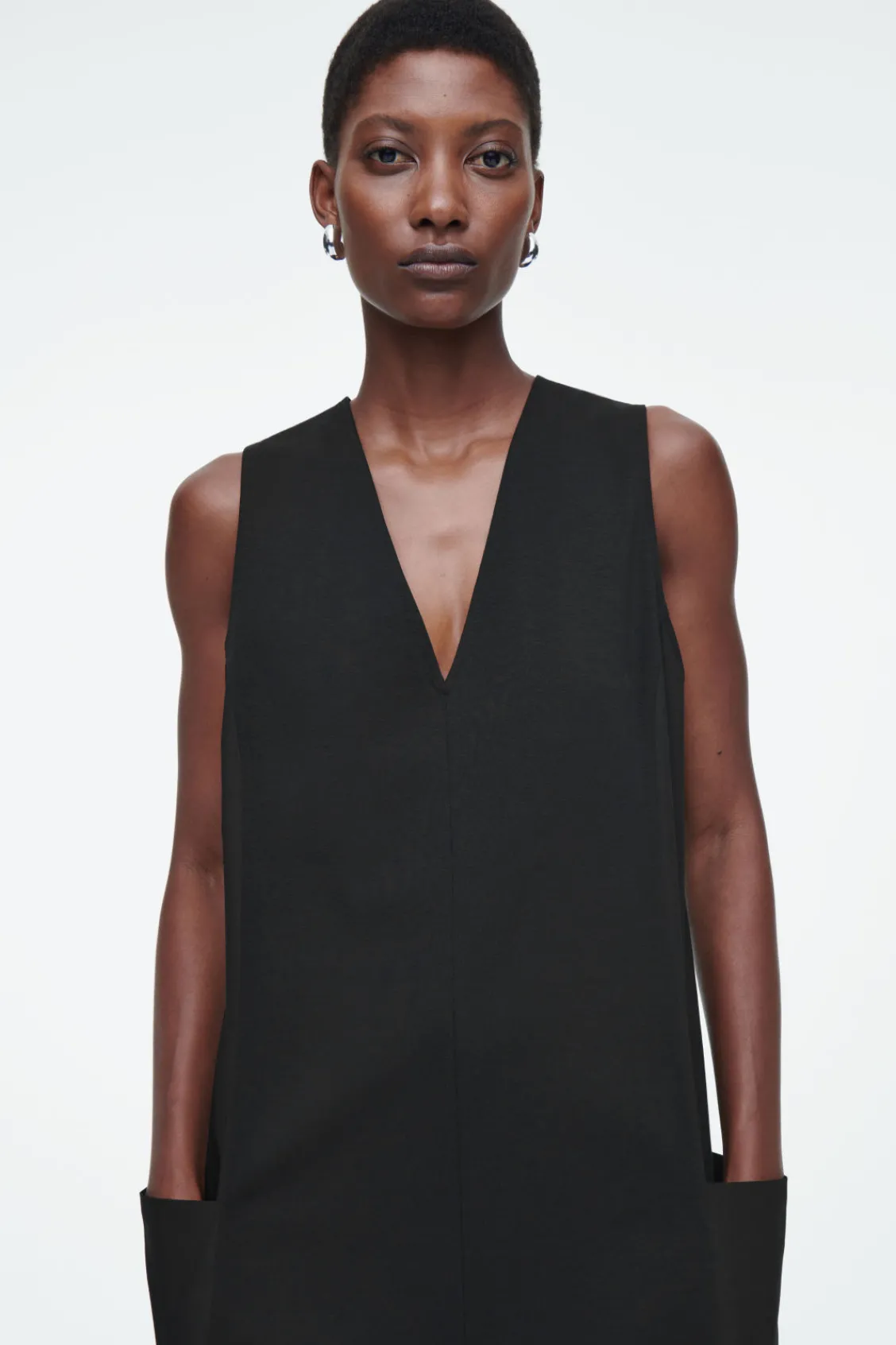 COS OVERSIZED V-NECK JUMPSUIT-Women Dresses & Jumpsuits | Pants
