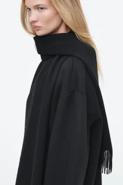 COS OVERSIZED WOOL-BLEND SCARF JACKET-Women Coats & Jackets