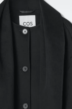 COS OVERSIZED WOOL-BLEND SCARF JACKET-Women Coats & Jackets