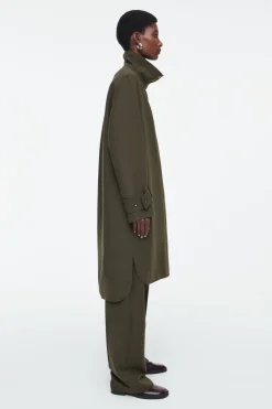 COS OVERSIZED WOOL-BLEND SHIRT DRESS-Women Dresses & Jumpsuits