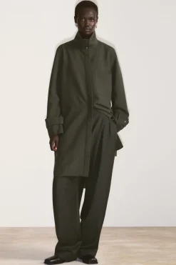 COS OVERSIZED WOOL-BLEND SHIRT DRESS-Women Dresses & Jumpsuits