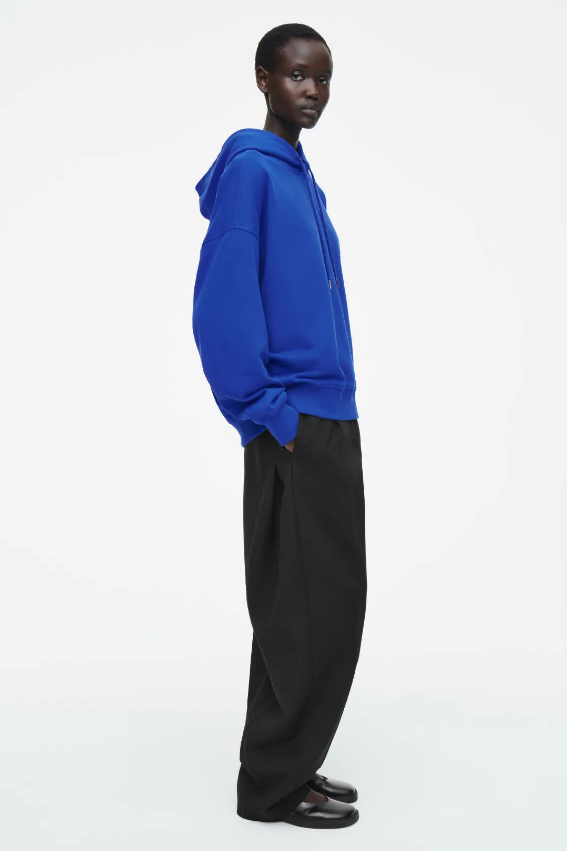 COS OVRESIZED JERSEY HOODIE-Women Tops