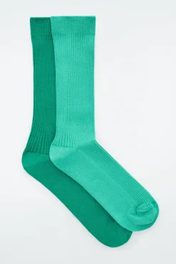 COS 2-PACK RIBBED SOCKS-Women Socks & Tights
