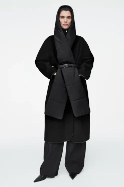 COS PADDED HYBRID HOODED SCARF-Women Hats & Scarves