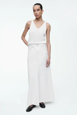 COS PANELED DENIM MAXI SKIRT-Women Skirts
