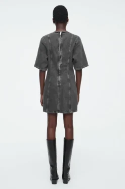 COS PANELED DENIM MINI DRESS-Women Dresses & Jumpsuits