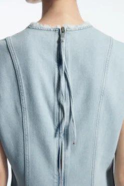COS PANELED DENIM MINI DRESS-Women Dresses & Jumpsuits