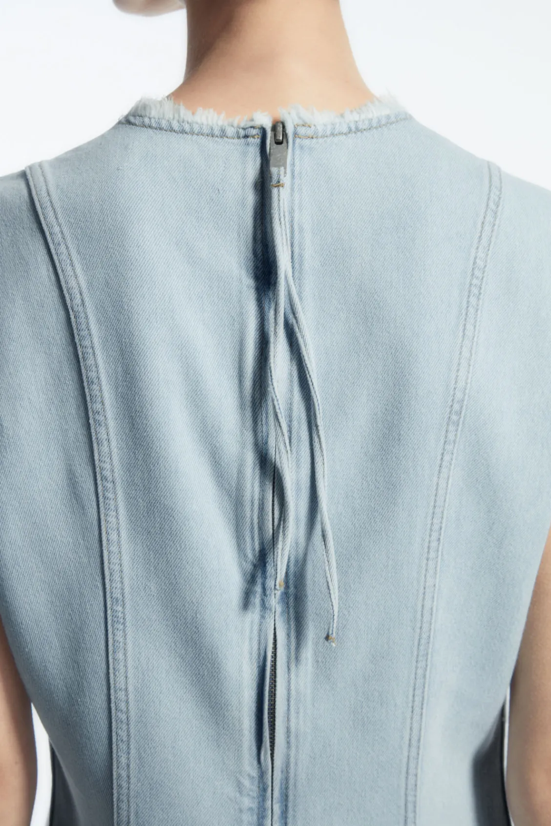 COS PANELED DENIM MINI DRESS-Women Dresses & Jumpsuits