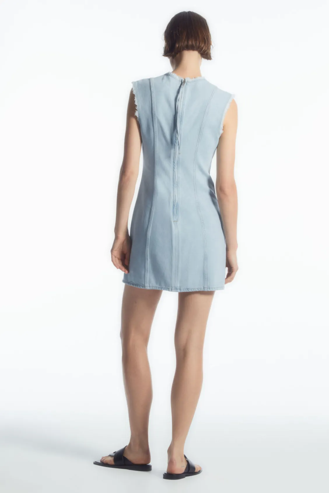 COS PANELED DENIM MINI DRESS-Women Dresses & Jumpsuits