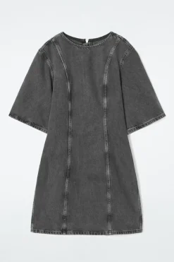 COS PANELED DENIM MINI DRESS-Women Dresses & Jumpsuits