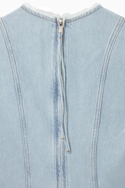COS PANELED DENIM MINI DRESS-Women Dresses & Jumpsuits