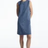COS PANELED DENIM SHIFT DRESS-Women Dresses & Jumpsuits